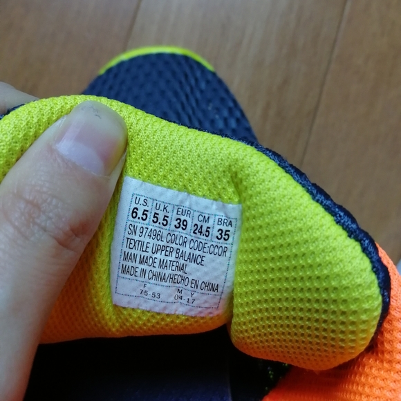 Skechers Flex Advantage Sneakers Navy with Neon Orange and Yellow MEN 6.5/ W 8.5 - Picture 13 of 13